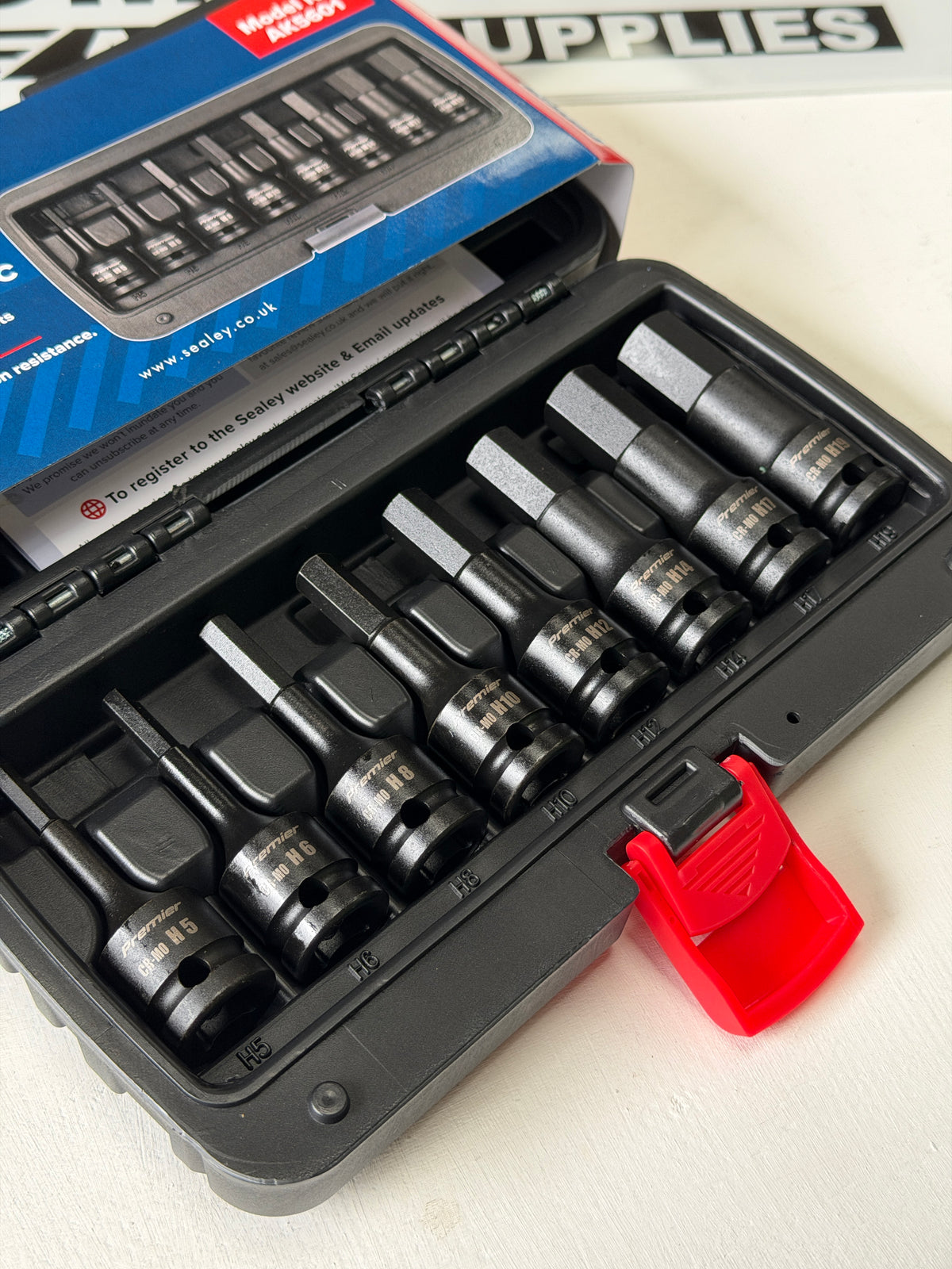 Premier Hex Impact Socket Bit Set 1/2"Sq Drive 8pc [AK5601]